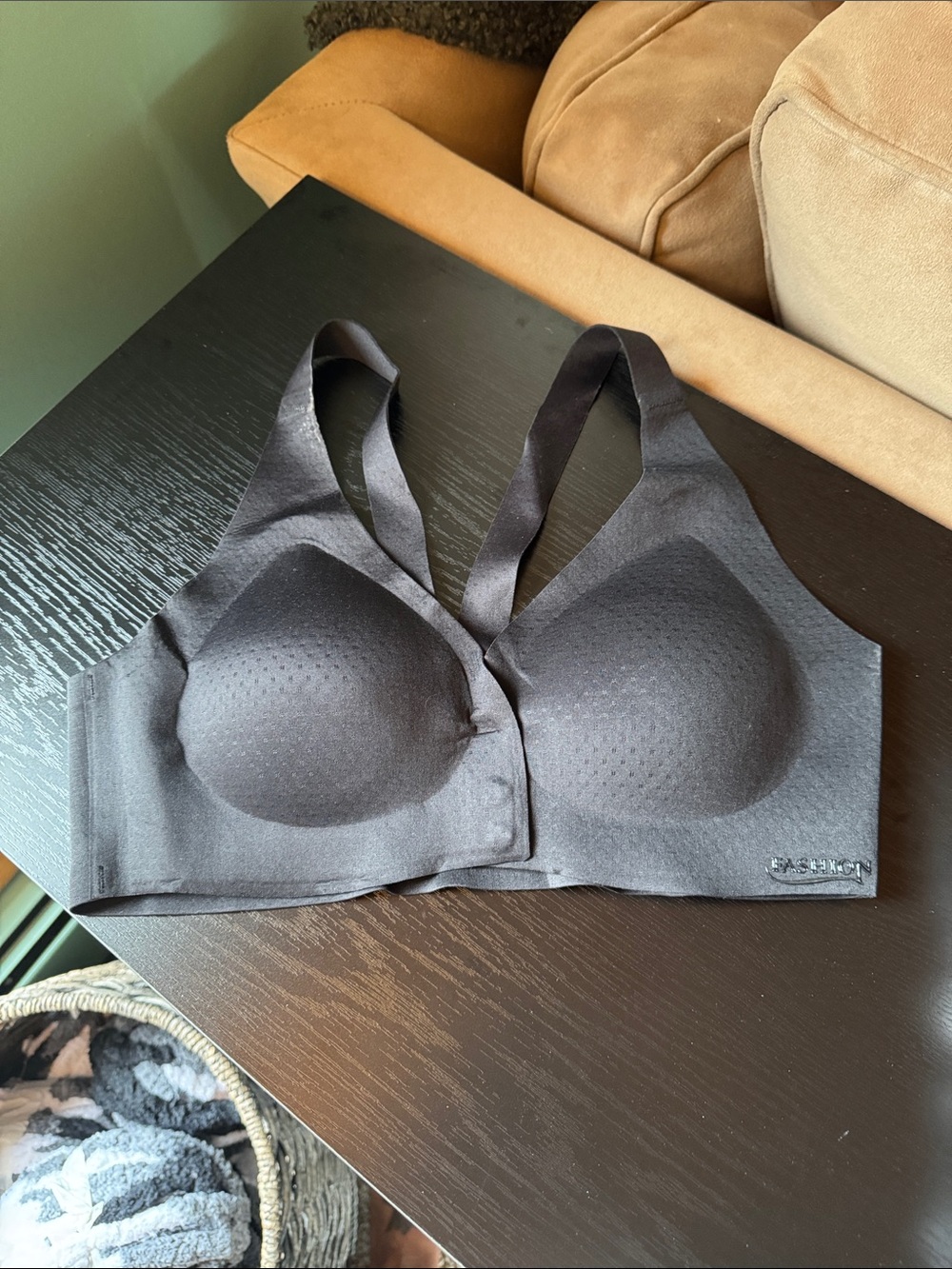 Wireless Comfort Bra in Black with Front Closure